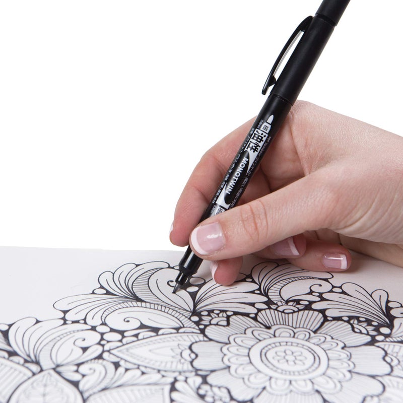 Tombow 56500 MONO Twin Permanent Marker, 10-Pack. Dual-Tipped, Permanent Black Marker with Fine and Broad Tips - Image 4